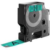 Laminated Tape for Labelling Machines Dymo D1 45809 LabelManager™ Black Green (5 Units)-2