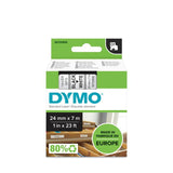 Laminated Tape for Labelling Machines Dymo D1 53713 24 mm LabelManager™ White Black (5 Units)-1