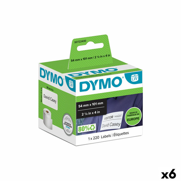 Printer Labels Dymo 99014 54 x 101 mm LabelWriter™ White Black (6 Units)-0