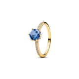 Ladies' Ring Pandora 168289C02-54 Blue Golden-0