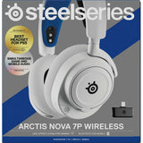 Headphones with Microphone SteelSeries Arctis Nova 7P White-18