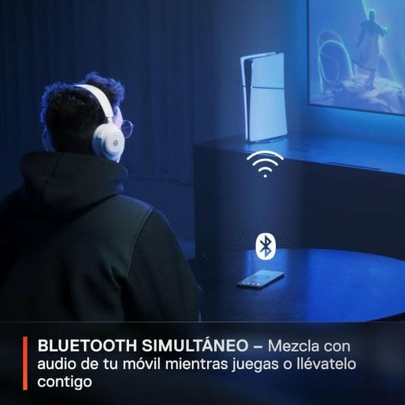 Headphones with Microphone SteelSeries Arctis Nova 7P White-10