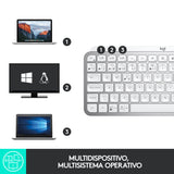 Keyboard Logitech MX Keys Mini Grey Silver Spanish Qwerty QWERTY-31
