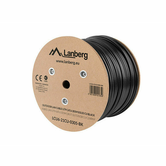 UTP Category 6 Rigid Network Cable Lanberg LCU6-21CU-0305-BK 305 m Black-0