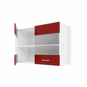 Kitchen furniture Red PVC Crystal Plastic Melamin 80 x 31 x 55 cm-0