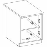 Occasional Furniture Sonoma Oak 60 x 51,6 x 85 cm-2