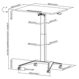 Desk MacLean MC-453B Black Steel 80 x 52 cm-7