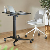 Desk MacLean MC-453B Black Steel 80 x 52 cm-5