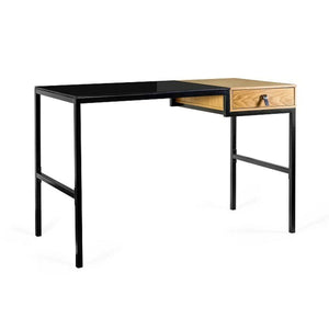 Desk Unique LESTE JSBG-142-1 Black Steel 120 x 76 x 60 cm-0