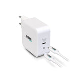 Wall Charger + USB C Cable Urban Factory GSC10UF White-2