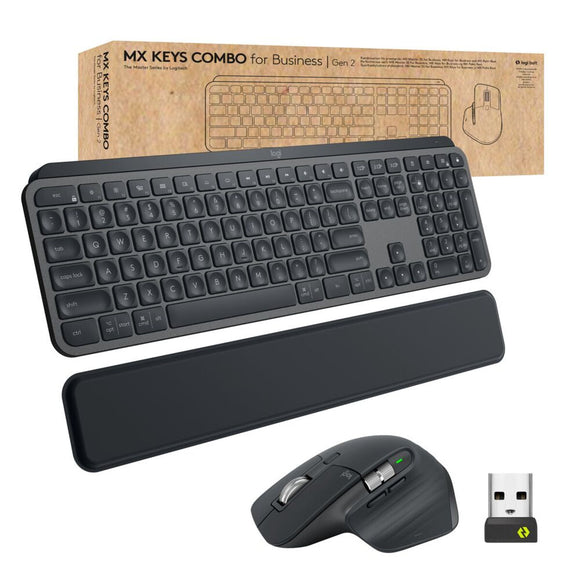 Keyboard and Wireless Mouse Logitech 920-010930 Spanish Qwerty Grey Steel-0