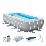 Detachable Pool Intex Prism Frame 10.874 l Grey 488 x 244 x 107 cm-0