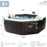 Inflatable Spa Intex 201 x 71 x 201 cm 795 L-3