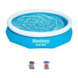 Inflatable pool Bestway Blue 3200 L 305 x 66 cm-9