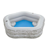 Inflatable pool Bestway Grey 213 x 206 x 53 cm-0