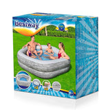Inflatable pool Bestway Grey 213 x 206 x 53 cm-12
