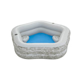 Inflatable pool Bestway Grey 213 x 206 x 53 cm-7