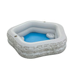 Inflatable pool Bestway Grey 213 x 206 x 53 cm-6