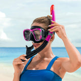 Snorkel Goggles and Tube Bestway Grey Pink Adult (1 Unit)-1