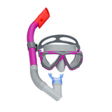 Snorkel Goggles and Tube Bestway Black Pink Adult (1 Unit)-5