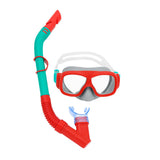 Snorkel Goggles and Tube for Children Bestway Blue Orange (1 Unit)-5