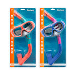 Snorkel Goggles and Tube for Children Bestway Blue Orange (1 Unit)-3
