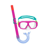 Snorkel Goggles and Tube for Children Bestway Green Pink (1 Unit)-4