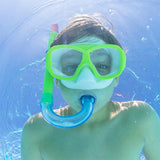 Snorkel Goggles and Tube for Children Bestway Green Pink (1 Unit)-1