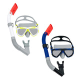Snorkel Goggles and Tube Bestway White Dark blue Adult (1 Unit)-0