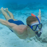 Snorkel Goggles and Tube Bestway White Dark blue Adult (1 Unit)-1