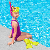 Diving Goggles with Snorkle and Fins Bestway 24-27 Blue (1 Unit)-1