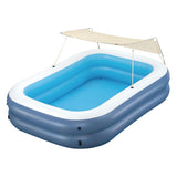 Bestway Inflatable Pool 2 Chambers Rectangular with Canopy 254x178x140 cm +6 Years-0