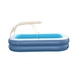 Bestway Inflatable Pool 2 Chambers Rectangular with Canopy 254x178x140 cm +6 Years-2