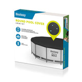 Bestway Swimming Pool Cover Ø 370 cm Black