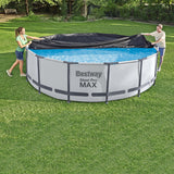 Bestway Swimming Pool Cover Ø 370 cm Black