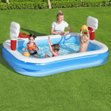 Inflatable Paddling Pool for Children Bestway 636 L 254 x 168 x 102 cm Basketball-1