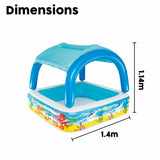 Inflatable Paddling Pool for Children Bestway 140 x 140 x 114 cm-3