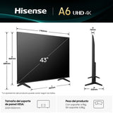 Smart TV Hisense 43A6Q 43" 4K Ultra HD LED HDR D-LED-16