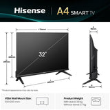 Smart TV Hisense 32A4Q        32 32" HD LED HDR-18