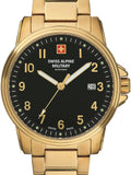 Swiss Alpine Military Watch 7011-1117 Gent Quartz 46 mm 10 ATM Mineral Glass Date