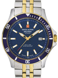 Swiss Alpine Military Watch 7022-1145 Gent Quartz 5 ATM Mineral Glass