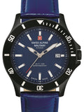 Swiss Alpine Military Watch 7022-1575 Gent Quartz 10 ATM Mineral Glass Date Official Box