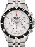 Swiss Alpine Military Watch 7022-9132 Quartz 5 ATM Mineral Glass Chronograph Official Box
