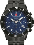Swiss Alpine Military Watch 7022-9175 Quartz 46 mm Chronograph 10 ATM Official Box