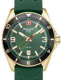 Swiss Alpine Military Watch 7034-1818 Gent Quartz 5 ATM Mineral Glass 46 mm Official Box
