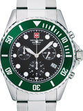 Swiss Alpine Military Watch 7053-9133 Quartz 10 ATM Chronograph Official Box