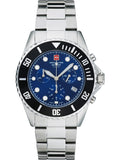 Swiss Alpine Military Watch 7053-9138 Gent Quartz 10 ATM Mineral Glass 46 mm Chronograph