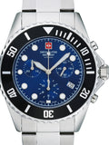 Swiss Alpine Military Watch 7053-9138 Gent Quartz 10 ATM Mineral Glass 46 mm Chronograph