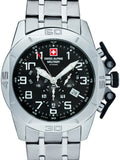 Swiss Alpine Military Watch 7063-9137 Gent Quartz 5 ATM Mineral Glass Chronograph