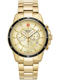 Swiss Alpine Military Watch 7089-9111 Gent Quartz 5 ATM Mineral Glass Chronograph